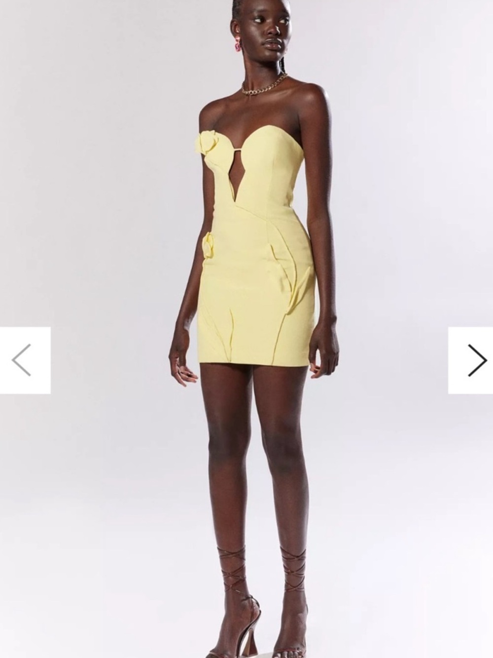 Bardot Eleni Flower Dress Butter Yellow